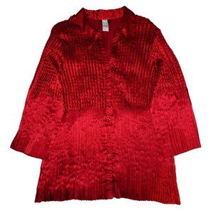 Studio 1940 Women's (22/24) Red Patterned Top